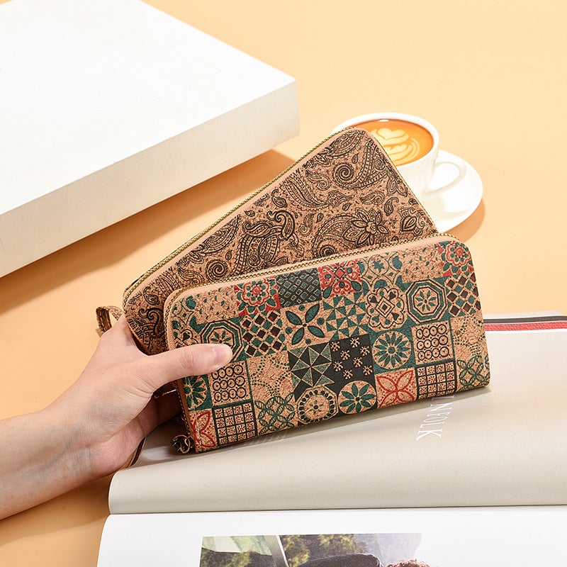 Arrival Cross Mirror Pu Softwood Wallet Long Zipper Wallet Mobile Phone Bag Single Pull Medium Zipper Wallet - Image 4